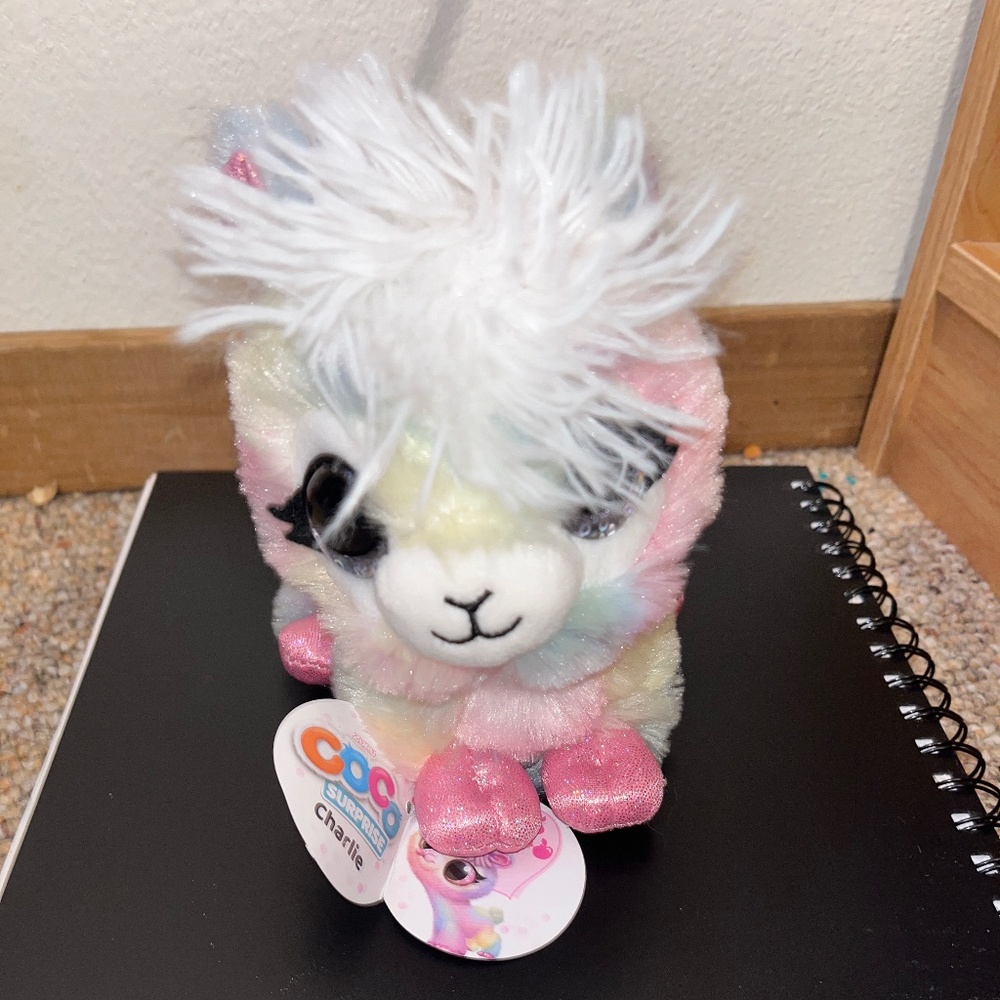 Pastel Rainbow Llama Plush